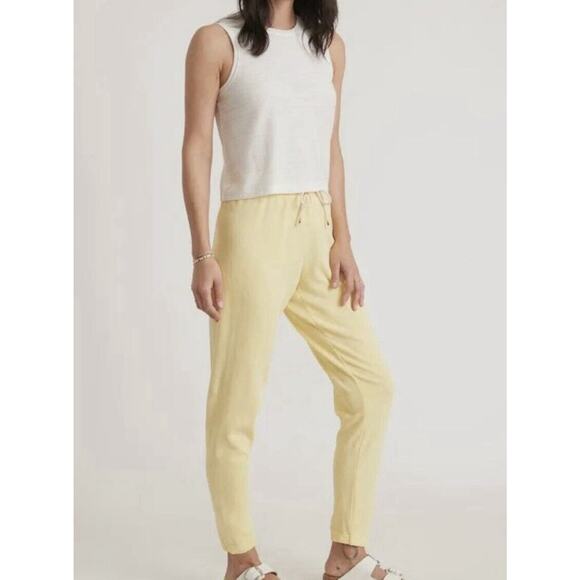 NWT Marine Layer Womens Blake Vintage Terry Joggers Small Sweatpants Pale Banana - Picture 9 of 9